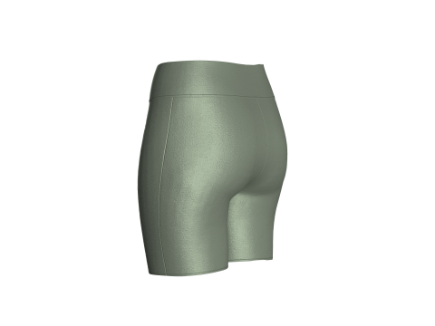 Ladies Yoga Shorts 3D Model