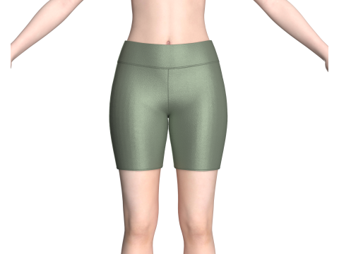 Ladies Yoga Shorts Modele 3D in Vetements 3DExport