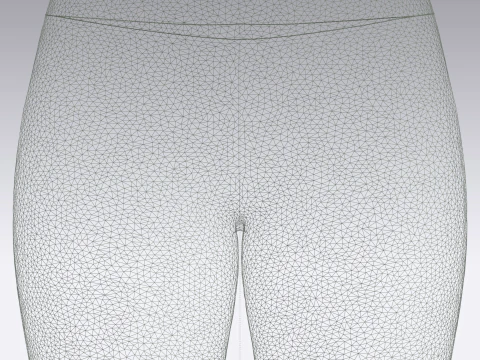 Ladies Yoga Shorts 3D Model