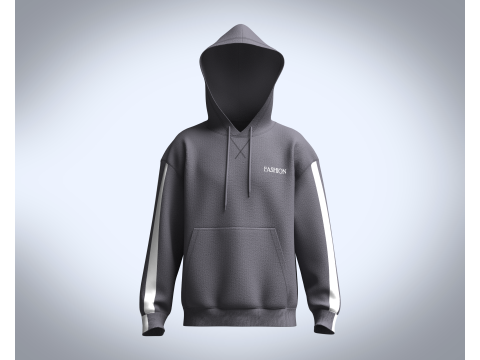 Men Fashion Hoodie 3D Model