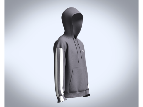 Men Fashion Hoodie Modello 3D