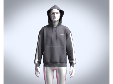 Men Fashion Hoodie Modello 3D