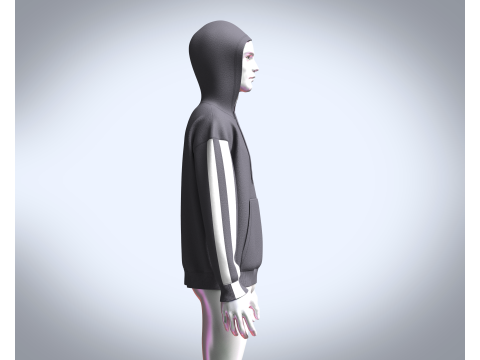 Men Fashion Hoodie Modello 3D