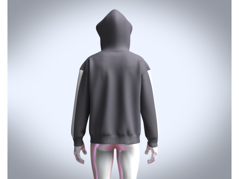 Men Fashion Hoodie Modello 3D
