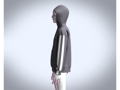 Men Fashion Hoodie Modello 3D
