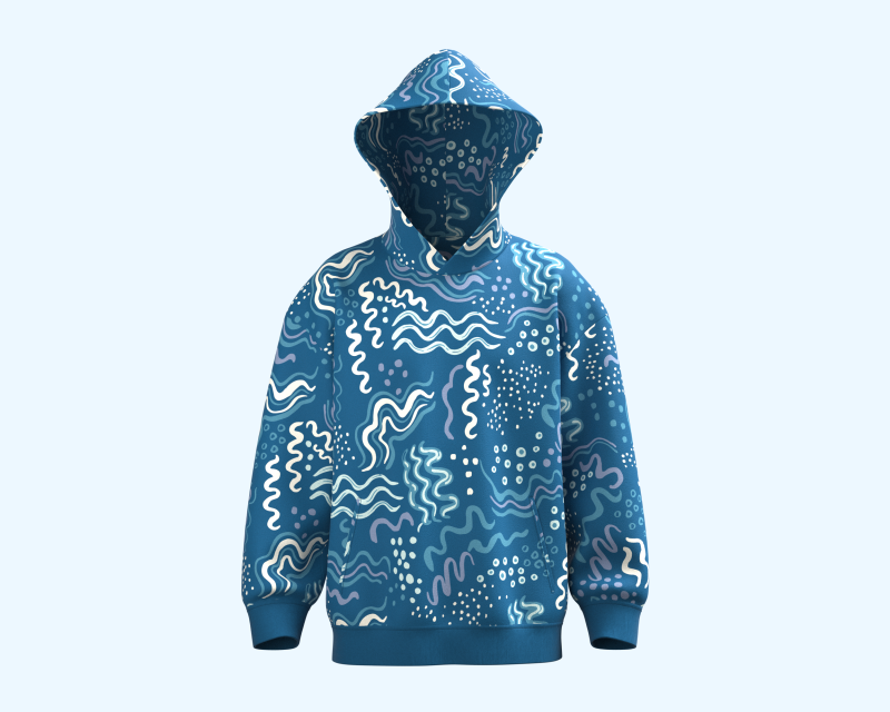 Men Hoodie without cord-Shoreline 3D Модель .c4d .max .obj .3ds .fbx .stl .blend