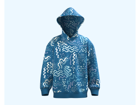 Men Hoodie without cord-Shoreline 3D मॉडल