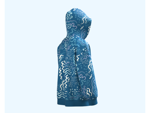 Men Hoodie without cord-Shoreline Model 3D