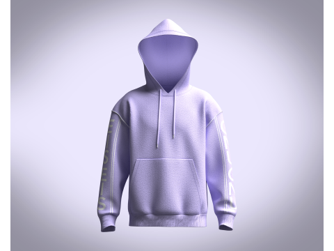 Men Hoodie With Piping Modele 3D in Vetements 3DExport