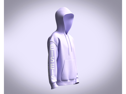 Men Hoodie With Piping Modèle 3D