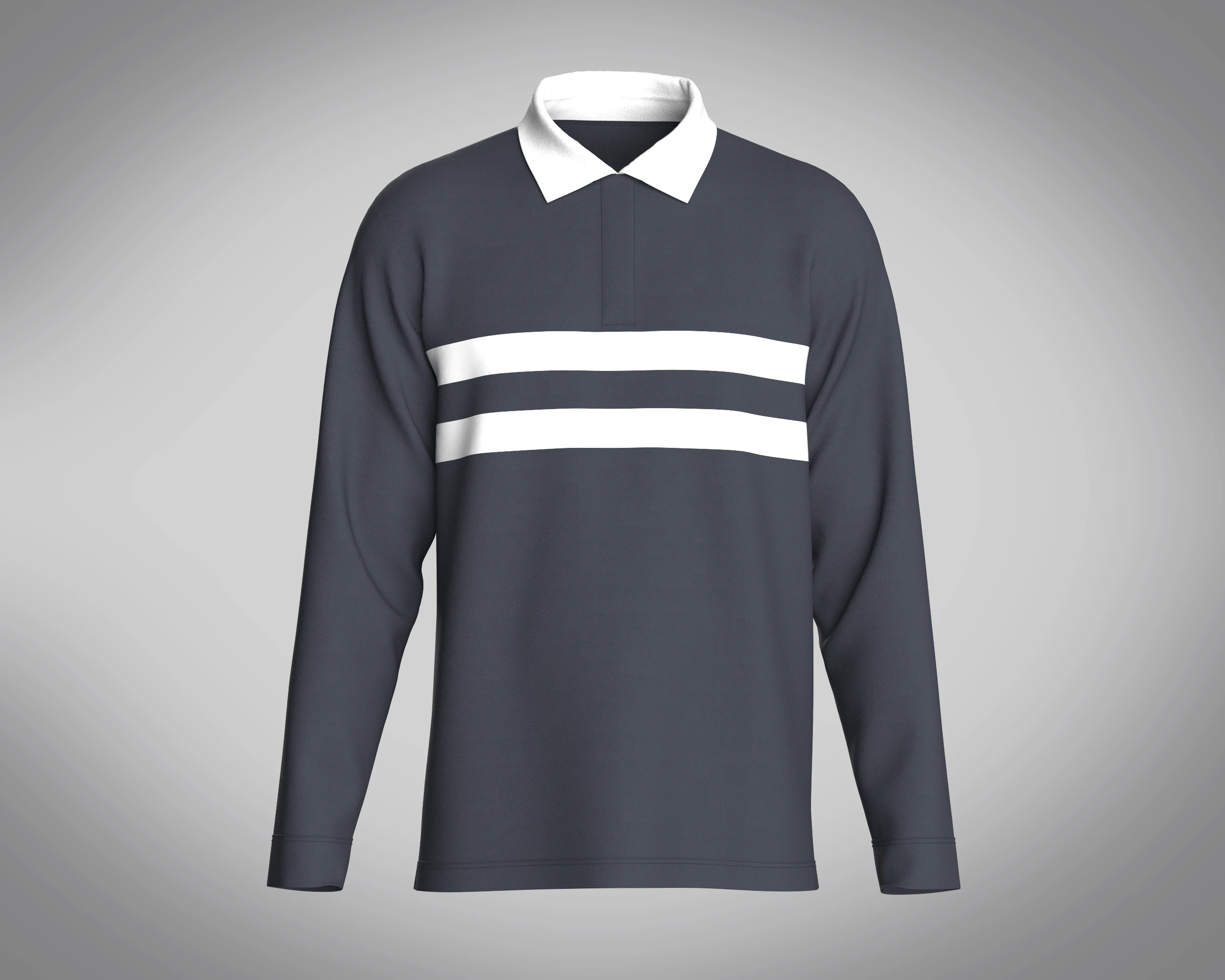 Men Blue and White Polo 3D Model .c4d .max .obj .3ds .fbx .stl .blend 
