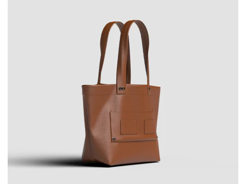 Sk&oacute;rzana torebka do ręki Model 3D