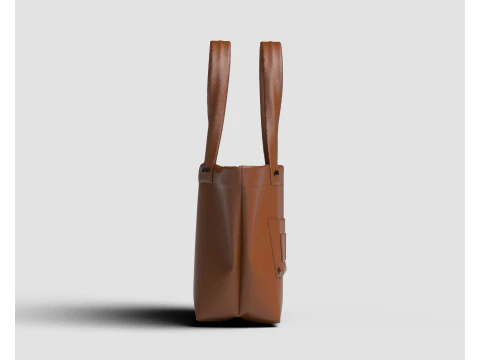 Sk&oacute;rzana torebka do ręki Model 3D