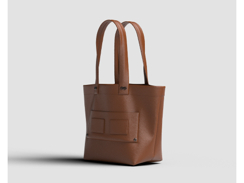 Leather Hand Bag 3D Model
