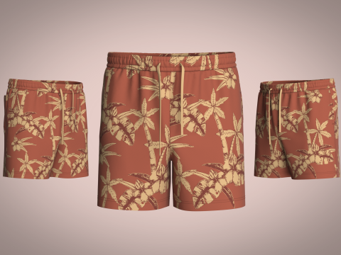 Men Short Pant - AOP 3Dモデル