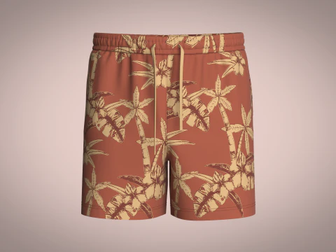 Men Short Pant - AOP 3D Model