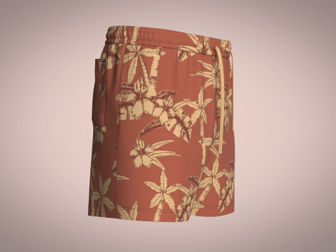 Men Short Pant - AOP 3D Model
