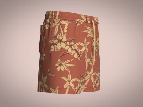 Men Short Pant - AOP 3D Model