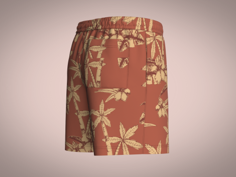 Men Short Pant - AOP 3D Model