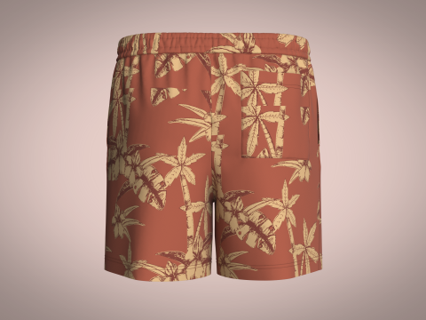 Men Short Pant - AOP 3D Model