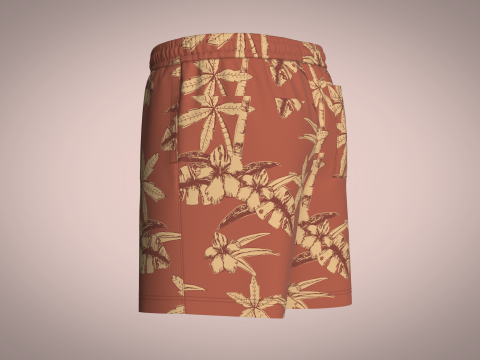Men Short Pant - AOP 3D Model