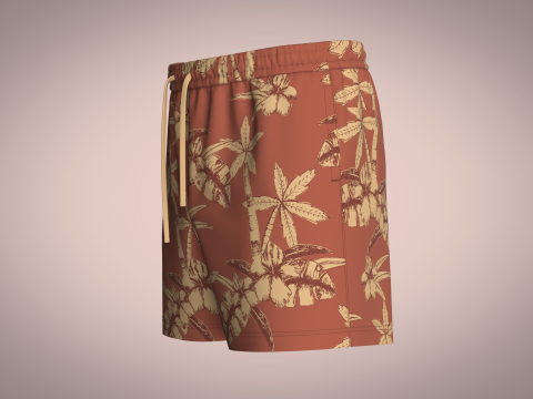 Men Short Pant - AOP 3D Model
