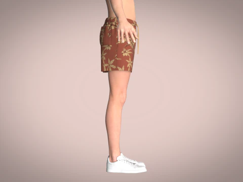 Men Short Pant - AOP 3D Model