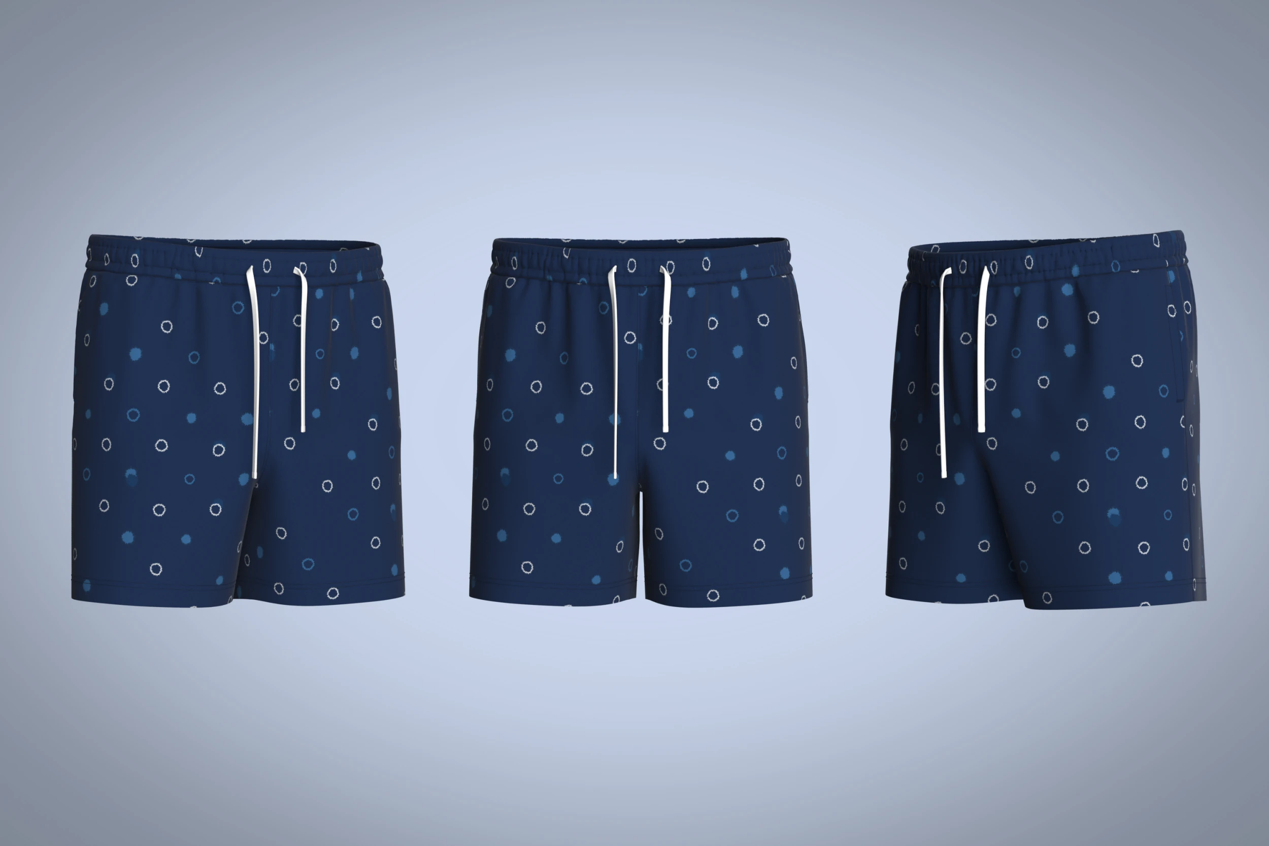 Men Short Pant - Blue 3D Model .c4d .max .obj .3ds .fbx .stl .blend 