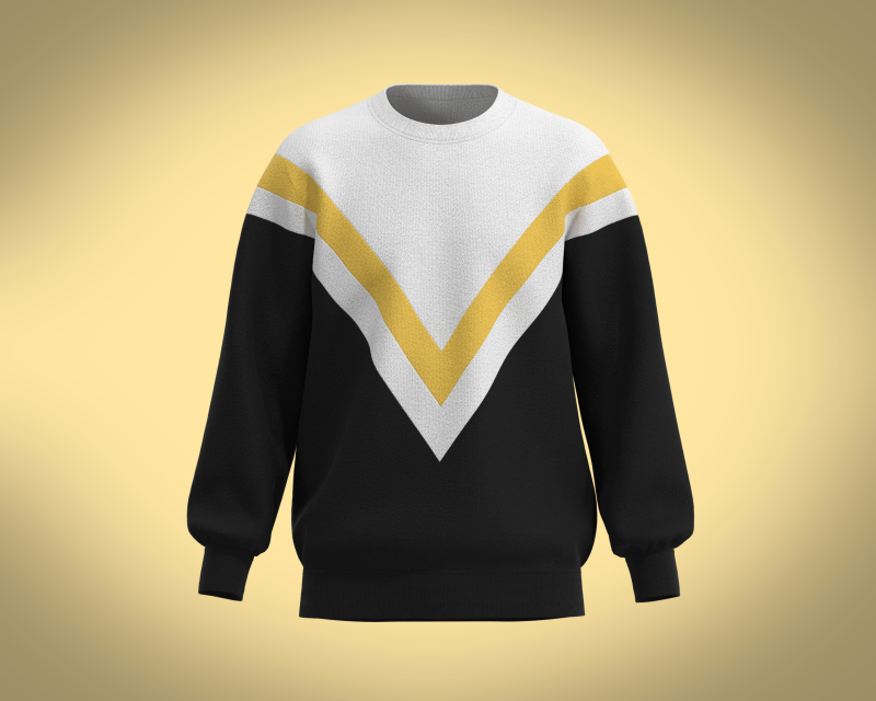Men Black And White Sweatshirt 3D मॉडल .c4d .max .obj .3ds .fbx .stl .blend 