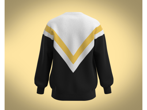 Men Black And White Sweatshirt 3D मॉडल