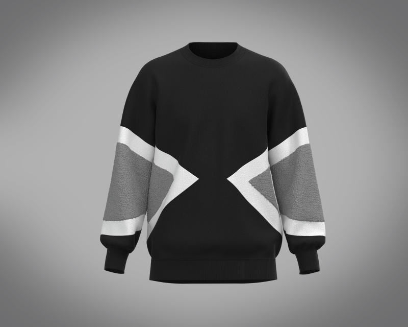 Men Black and Gray Sweatshirt 3D 모델 .c4d .max .obj .3ds .fbx .stl .blend 