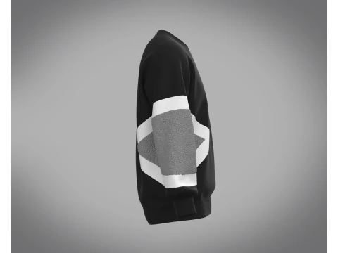 Men Black and Gray Sweatshirt 3D Model