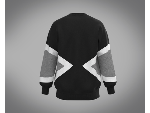 Men Black and Gray Sweatshirt 3D 모델