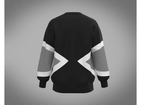 Men Black and Gray Sweatshirt 3D Model