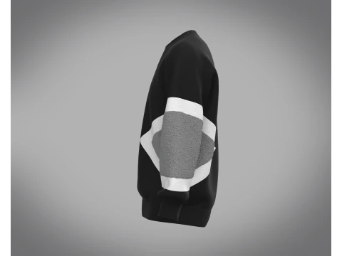 Men Black and Gray Sweatshirt 3D Model
