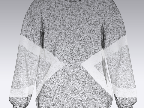 Men Black and Gray Sweatshirt 3D 모델