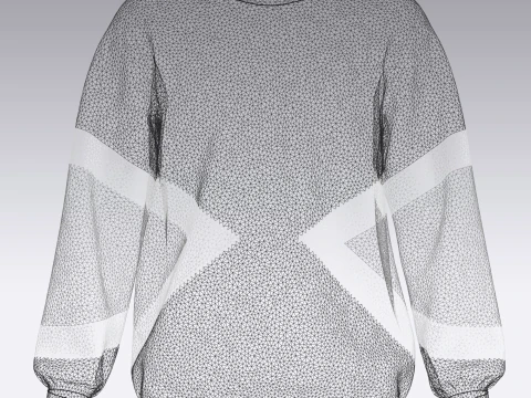 Men Black and Gray Sweatshirt 3D Model