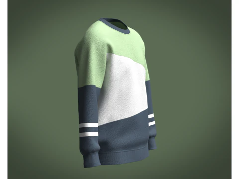 Men 3 Color Sweatshirt 3D Model