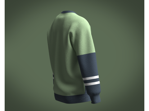 Men 3 Color Sweatshirt 3D Модель