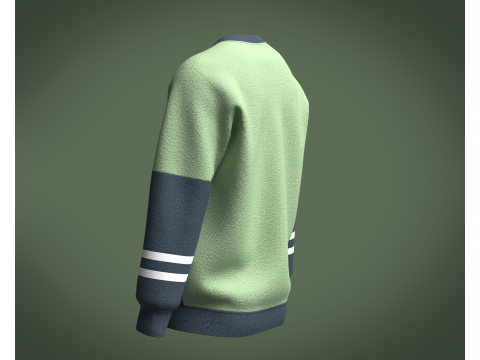 Men 3 Color Sweatshirt 3D Модель