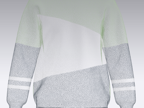 Men 3 Color Sweatshirt 3D Модель