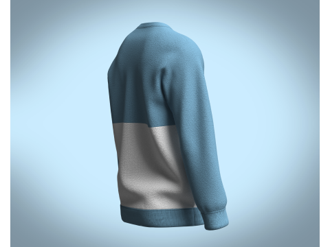 Men Blue Sweatshirt V2 Modèle 3D