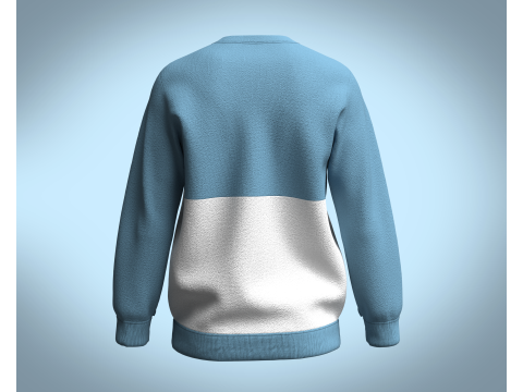Men Blue Sweatshirt V2 Modèle 3D
