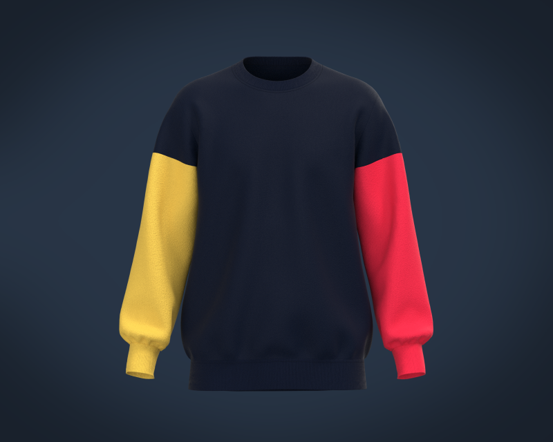 Men Blue Sweatshirt 3D 模型 .c4d .max .obj .3ds .fbx .stl .blend 