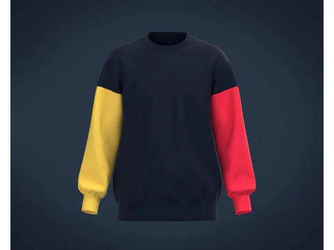 Mannen blauw sweatshirt 3D Model