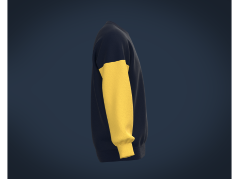 Men Blue Sweatshirt 3D 模型