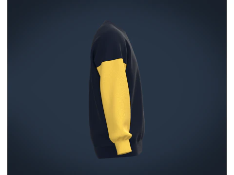 Men Blue Sweatshirt 3D Model