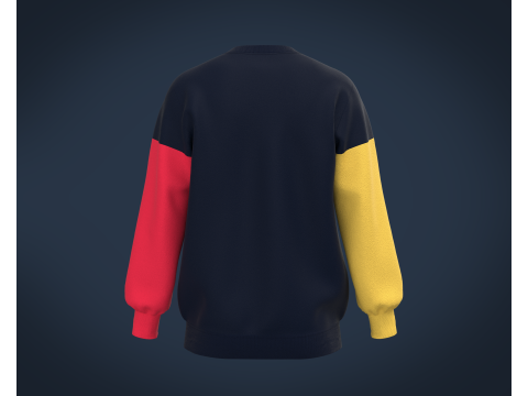 Men Blue Sweatshirt 3D 模型