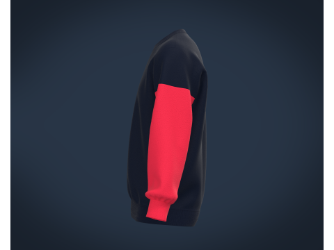 Men Blue Sweatshirt 3D 模型