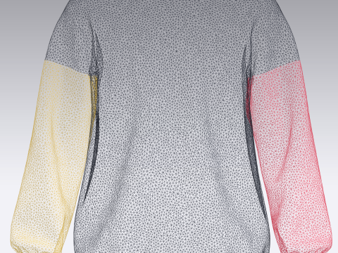 Men Blue Sweatshirt 3D 模型